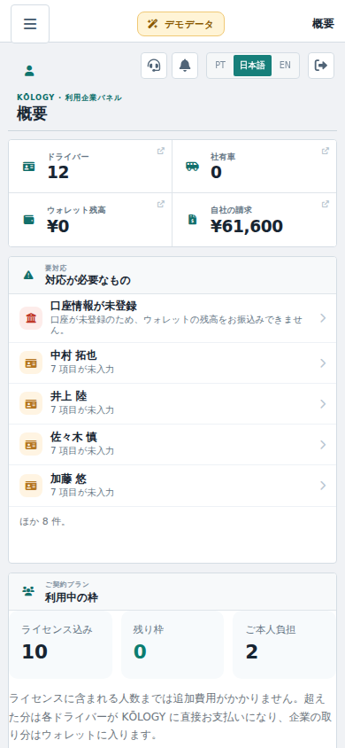 モバイル画面